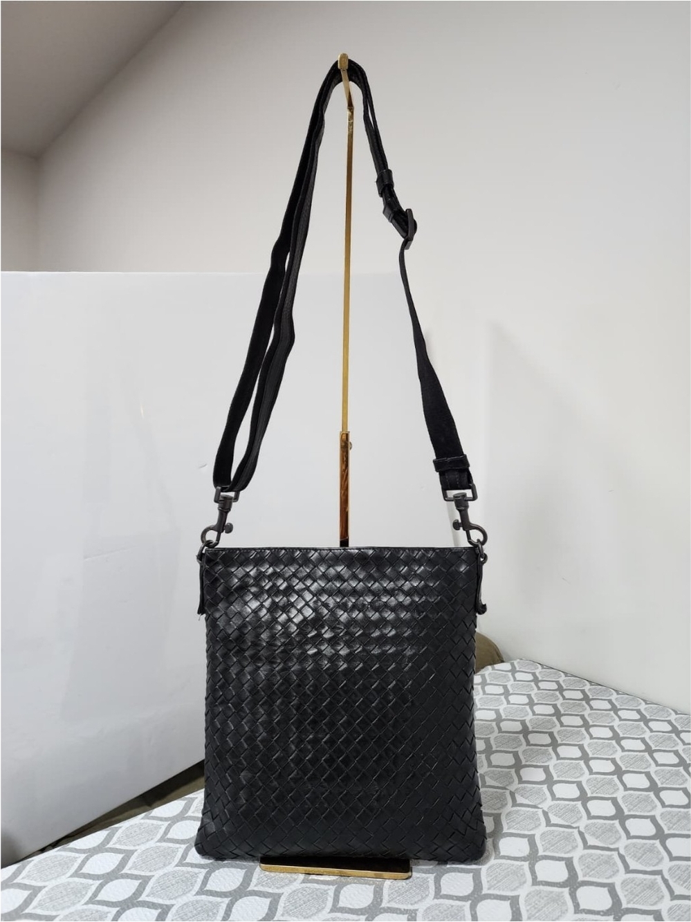 Bottega Veneta Intrecciato Crossbody/Shoulder Bag Black
